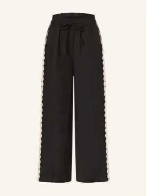 Seafolly Spodnie Z Materiału Typu Marlene schwarz