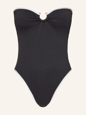 Seafolly Strój Kąpielowy Bandeau Beach Bound schwarz CZARNY