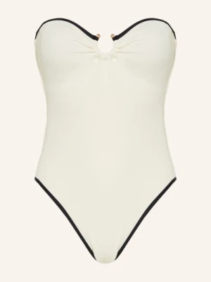 Seafolly Strój Kąpielowy Bandeau Beach Bound weiss ECRU