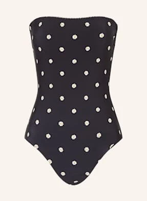 Seafolly Strój Kąpielowy Bandeau Daisychain schwarz