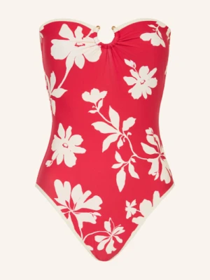 Seafolly Strój Kąpielowy Typu Bandeau Mayflower rot beżowy