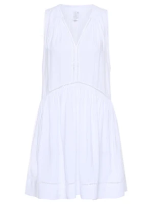 Seafolly Sukienka letnia Beach Basics 52931-DR Biały Regular Fit