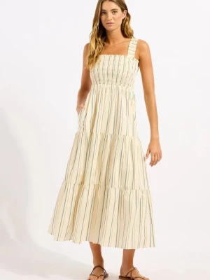 Seafolly sukienka z wiskozy Stripe Faithfull