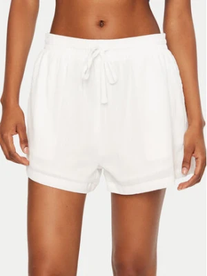 Seafolly Szorty materiałowe Crinkle 55429-SH Biały Regular Fit