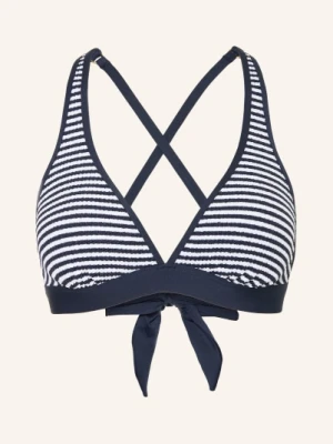 Seafolly Trójkątny Stanik Bikini Clubhouse blau