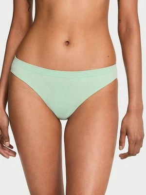 Seamless Majtki z błyszczącego materiału Shimmer Bikini Victoria's Secret Zielony