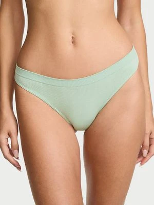 Seamless Stringi z błyszczącego materiału Shimmer Victoria's Secret Zielony