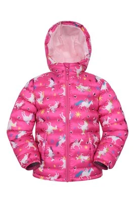Seasons ocieplana dziecięca kurtka z nadrukiem - Pink Mountain Warehouse