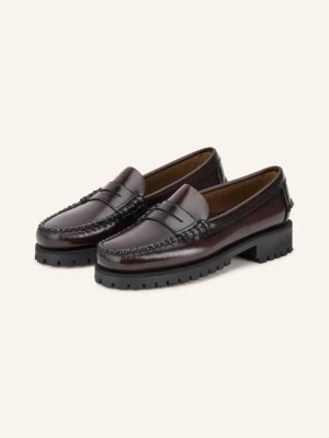 Sebago Penny Loafers Dan Lug rot CIEMNOCZERWONY