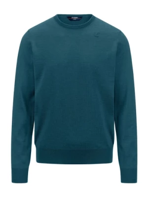 Sebastien Merino Green Teal Sweter męski K-Way