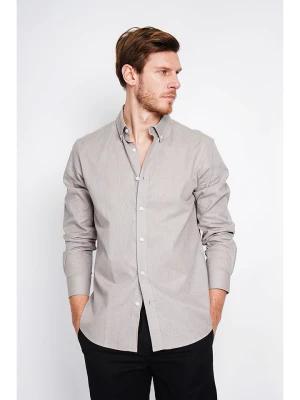 Secret du Lin Lniana koszula w kolorze jasnobrązowym rozmiar: 44