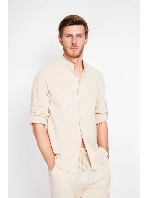 Secret du Lin Lniana koszula w kolorze kremowym rozmiar: 44