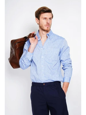 Secret du Lin Lniana koszula w kolorze niebieskim rozmiar: 54