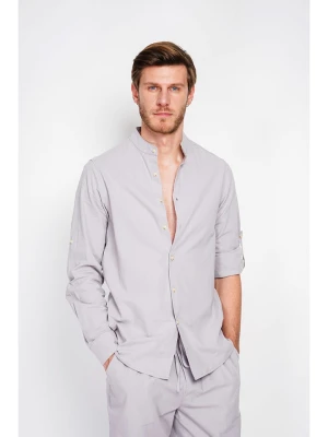Secret du Lin Lniana koszula w kolorze szarym rozmiar: 44