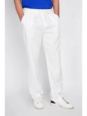 Secret du Lin Lniane spodnie w kolorze białym rozmiar: 52