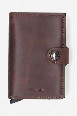 Secrid portfel kolor bordowy Portfel Secrid Miniwallet Vintage MV-Chocolate