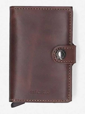 Secrid portfel kolor bordowy Portfel Secrid Miniwallet Vintage MV-Chocolate