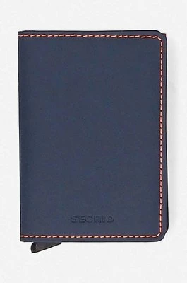 Secrid portfel kolor granatowy Portfel Secrid Slimwallet Matte SM-Nightblue & Orange