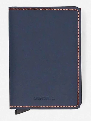 Secrid portfel kolor granatowy Portfel Secrid Slimwallet Matte SM-Nightblue & Orange