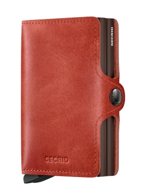 Secrid portfel RFID skórzany pomarańczowy