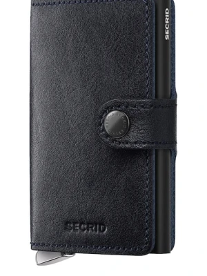 Secrid portfel skórzany BASCO kolor granatowy