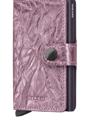 Secrid portfel skórzany CRUNCH kolor różowy MCr-Gold