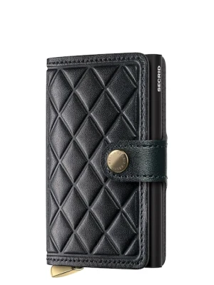 Secrid portfel skórzany EMBOSS DIAMOND kolor czarny