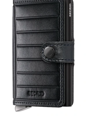 Secrid portfel skórzany EMBOSS LINES kolor czarny