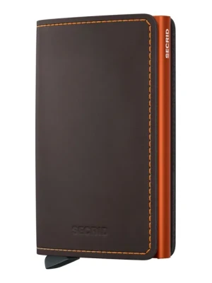Secrid portfel skórzany kolor brązowy SM-Truffle & Orange