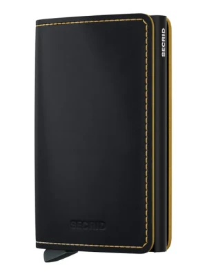 Secrid portfel skórzany kolor czarny SM-Black & Ochre