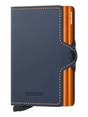Secrid portfel skórzany kolor granatowy TM-Night Blue & Orange