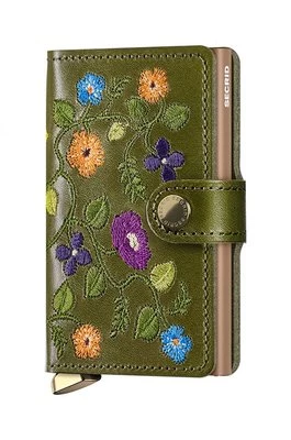 Secrid portfel skórzany kolor zielony MSt-Olive