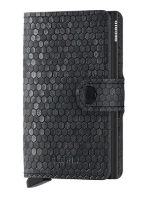 Secrid portfel skórzany Miniwallet Hexagon Black kolor czarny