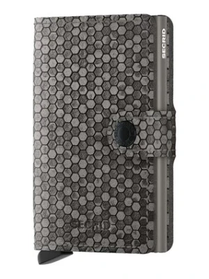 Secrid portfel skórzany Miniwallet Hexagon Grey