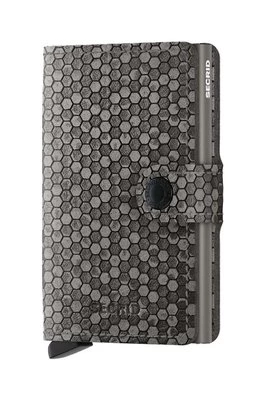 Secrid portfel skórzany Miniwallet Hexagon Grey kolor szary