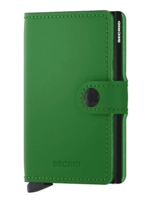 Secrid portfel skórzany Miniwallet Matte Bright Green kolor zielony