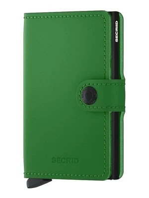 Secrid portfel skórzany Miniwallet Matte Bright Green kolor zielony