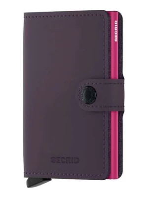 Secrid portfel skórzany Miniwallet Matte Dark Purple-Fuchsia kolor fioletowy