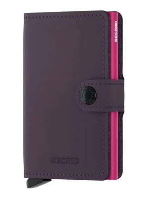 Secrid portfel skórzany Miniwallet Matte Dark Purple-Fuchsia kolor fioletowy