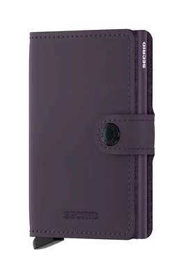 Secrid portfel skórzany Miniwallet Matte Dark Purple kolor fioletowy