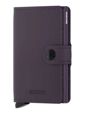 Secrid portfel skórzany Miniwallet Matte Dark Purple kolor fioletowy