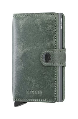 Secrid portfel skórzany Miniwallet Vintage Sage kolor zielony