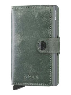 Secrid portfel skórzany Miniwallet Vintage Sage kolor zielony