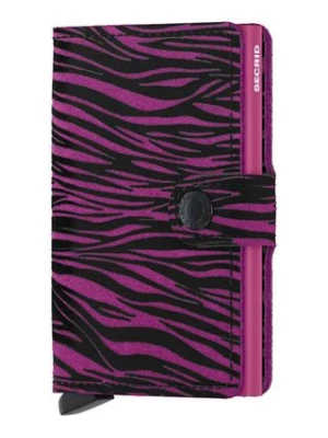 Secrid portfel skórzany Miniwallet Zebra Fuchsia kolor różowy