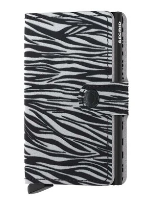 Secrid portfel skórzany Miniwallet Zebra Light Grey kolor szary