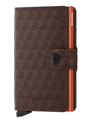 Secrid portfel skórzany Optical Brown-Orange kolor brązowy