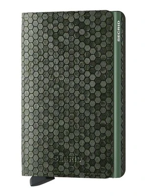 Secrid portfel skórzany Slimwallet Hexagon Green kolor zielony