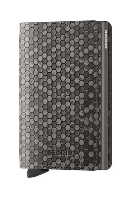 Secrid portfel skórzany Slimwallet Hexagon Grey kolor szary