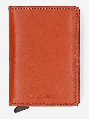 Secrid portfel skórzany Slimwallet Vegetable brązowy