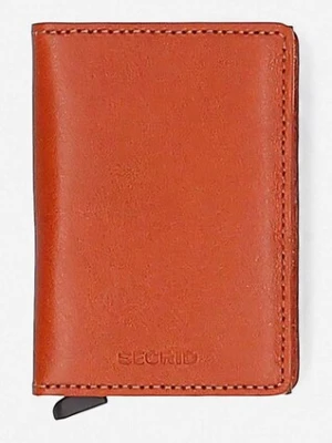 Secrid portfel skórzany Slimwallet Vegetable kolor brązowy  Slimwallet Veg SVG-CARAMELLO-SAND SVG.CARAMELLO.SAND-CARAMELLO.